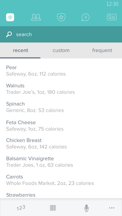 how to track food on fitbit app