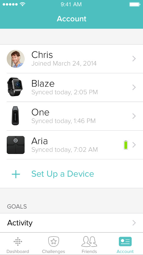 Fitbit アプリとダッシュボード