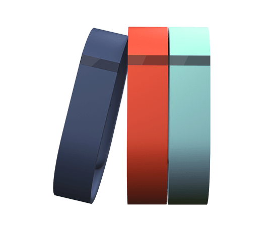 FITBIT Flex OFFICIAL Replacement Wristbands Size LARGE Navy/ Teal/ Tangerine 