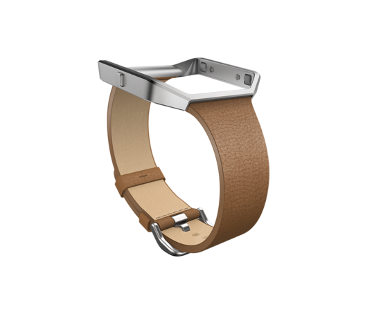 Large Fitbit Blaze Leather Accessory Band & Frame Camel